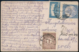 1923 Képeslap 250K Bérmentesítéssel Horvátországba, Ott Portózva - Autres & Non Classés