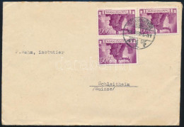 1946 7. Díjszabás Levél Svájcba 15 X 1.000P Újjáépítés Bérmentesítéssel / Cover To Switzerland With 15 X 1.000P Stamps - Andere & Zonder Classificatie