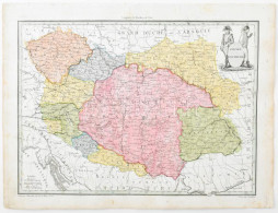 Empire D'Autriche. Az Osztrák Birodalom Színezett Rézmetszetű Térképe. Megj: 1812. M. Lapie: Atlas Supplémentaire Du Pré - Autres & Non Classés