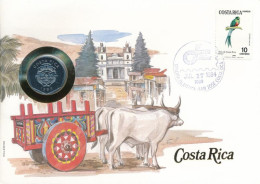 Costa Rica 1983. 5C Acél Felbélyegzett Borítékban, Bélyegzéssel, Német Nyelvű Tájékoztatóval T:AU Costa Rica 1983. 5 Col - Unclassified