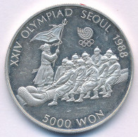 Dél-Korea 1986. 5000W Ag "1988 Olimpia - Kötélhúzás" T:AU,XF (eredetileg PP) South Korea 1986. 5000 Won Ag "1988 Olympic - Unclassified