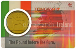 Írország 1998. 20p Ni-sárgaréz Műanyag Kártyán T:AU,XF Ireland 1998. 20 Pence Ni-brass On Plastic Card C:AU,XF - Non Classés