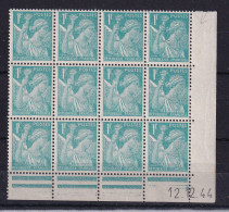 D 742 / N° 650 BLOC DE 12 DEFAUT D IMPRESSION NEUF** - Unused Stamps