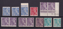 D 742 / LOT N° 657/660 SURCHARGE DEPLACEE NEUF** - Unused Stamps