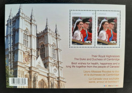 Canada  2011 MNH Sc 2477b**  Souvenir Sheet Royal Wedding - Nuovi