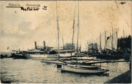 * T3 Abbazia, Opatija; Molostudie / Hajók / Steamships (ázott / Wet Damage) - Zonder Classificatie