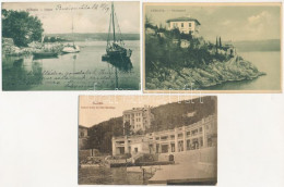 Abbazia, Opatija; - 5 Db RÉGI Városképes Lap / 5 Pre-1945 Town-view Postcards - Ohne Zuordnung