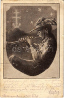 T3/T4 1925 Kiadja A Magyar Cserkészszövetség Kiadóvállalata / Hungarian Boy Scout Art Postcard S: Mátis (fa) - Zonder Classificatie