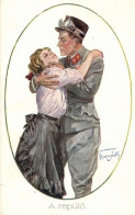 ** T4 Air Force Pilot With His Love, Artist Signed (b) - Zonder Classificatie