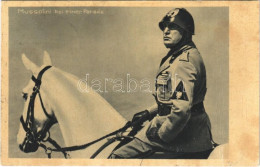 T2/T3 Mussolini Bei Einer Parade / Benito Mussolini, Italian National Fascist Party Leader + "Staatstreffen Mussolini-Hi - Unclassified