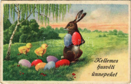 T2/T3 1942 Kellemes Húsvéti ünnepeket! Nyuszi és Hímes Tojások / Easter Greeting, Rabbit And Painted Eggs. Rokat 1434. ( - Ohne Zuordnung