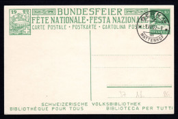 SCHWEIZ, Bundesfeierpostkarte 1922, Gestempelt - Briefe U. Dokumente