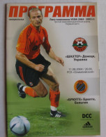 Programme Champions League 2004-05 Shakhtar Ukraine - Club Brugge KV - Libros