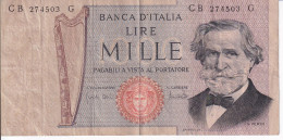 BILLETE DE ITALIA DE 1000 LIRAS DEL AÑO 1971 DE VERDI  (BANKNOTE) - 1000 Lire