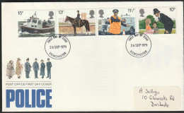 Great Britain   .   1979   .  "Police"   .   First Day Cover - 4 Stamps - 1971-1980 Decimale  Uitgaven
