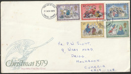 Great Britain   .   1979   .  "Christmas 79"   .   First Day Cover - 5 Stamps - 1971-1980 Em. Décimales