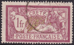 French Offices Crete 1902 Sc 13 Yt 13 Used - Gebruikt