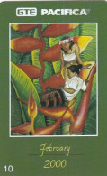 GUAM-SAIPAN - Painting/People Of Guam, February 2000, GTE Pacifica Prepaid Card $10, Sample - Guam