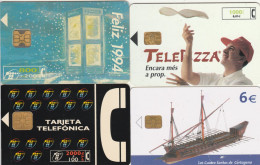 LOT 4 PHONE CARD SPAGNA (PV590 - Other & Unclassified