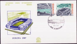 Europa CEPT 1987 Monaco FDC2 Y&T N°1555 à 1556 - Michel N°1794 à 1795 - 1987