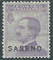 1923 SASENO EFFIGIE 50 CENT MH * - I29-7 - Saseno