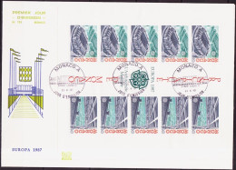 Europa CEPT 1987 Monaco FDC1 Y&T N°BF37 - Michel N°B35 - 1987