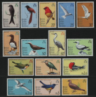 BIOT 1975 - Mi-Nr. 63-77 ** - MNH - Vögel / Birds (I) - British Indian Ocean Territory (BIOT)