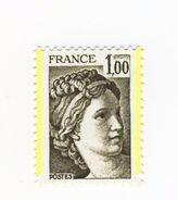 Sabine 1fr Olive YT 2057e Avec Deux Demi-bandes Phospho. Superbe, Voir Le Scan. Cote YT : 12 €. - Ungebraucht