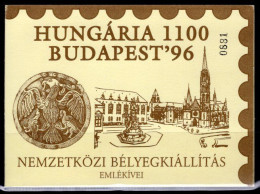 1996 HUNGARY 1100 YEAR BUDAPEST EXHIBITION MILLECENTENARIUM 2x SOUVENIR SHEETS IN SPECIAL FOLDER MNH ** - Commemorative Sheets