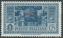 1932 EGEO CASO GARIBALDI 1,25 LIRE MNH ** - I45-9 - Egeo (Caso)