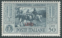 1932 EGEO LERO GARIBALDI 30 CENT MH * - I45-7 - Egeo (Lero)