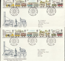 Great Britain   .   1980   .  "Liverpool And Manchester Railway"   .   A Matched Pair Of First Day Covers - 1971-1980 Decimale  Uitgaven