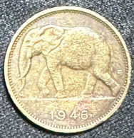 Belgian Congo 1 Franc 1946 - 1945-1951: Regentschaft