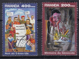 Non Au Génocide Mémoire Du Génocide RWANDA 400 FRW RWANDA 200 FRW - Oblitérés