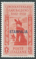 1932 EGEO STAMPALIA GARIBALDI 2,55 LIRE MNH ** - I30-2 - Egeo (Stampalia)