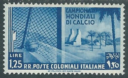 1934 EMISSIONI GENERALI MONDIALI DI CALCIO 1,25 LIRE MH * - I30-9 - Amtliche Ausgaben