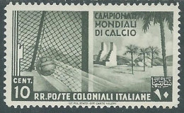 1934 EMISSIONI GENERALI MONDIALI DI CALCIO 10 CENT MH * - I30-9 - General Issues