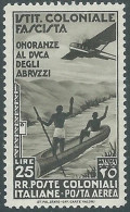 1934 EMISSIONI GENERALI POSTA AEREA DUCA DEGLI ABRUZZI 25 LIRE MH * - I38-7 - Amtliche Ausgaben