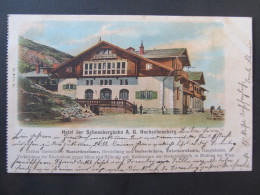 AK SCHNEEBERG Schneebergbahn Hotel Litho 1900 // D*57726 - Schneeberggebiet