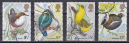 DIPPER  KINGFISHER 10P YELLOW WAGTAIL 15 MOORHEN 13P OISEAUX - Used Stamps