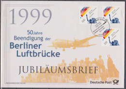 BRD FDC 1999 Nr.2048 Jubiläumsbrief 50. Jahrestag Der Beendigung Der Blockade Berlins ( Dg 81 ) Günstige Versandkosten - 1991-2000