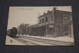 Très Belle Ancienne Carte Postale, AULNOYE, 1920,vue Intérieur De La Gare - Aulnoye