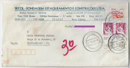 Brazil 1979 Commercial Cover From Itajaí To Florianópolis 5 Stamp Profession Cowboy Rubber Tapper Basket Maker - Briefe U. Dokumente