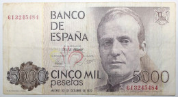 Espagne - 5000 Pesetas - 1978 - PICK 160a.3 - TTB - [ 4] 1975-…: Juan Carlos I.