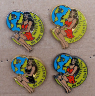 4 SUPERBES ET ANCIENS PIN'S PIN-UP DU 1ER FESTIVAL DU PIN'S DE GENEVE EN 1992, “voir Description” - Pin-ups