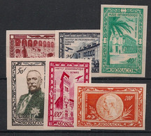 MONACO - 1949 - Poste Aérienne PA N°YT. 36 à 41 - Série Non Dentelée / Imperf. - Neuf Luxe ** / MNH - Varietà