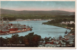 COLOURED POSTCARD - VIEW ON THE FOYLE - LONDONDERRY - NORTHERN IRELAND - Londonderry