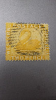 Ancien Timbre " Cygne " Western Postage Australia : Two Pence - Gebruikt