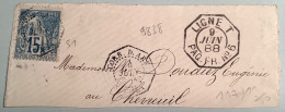 CORR.D.ARM NOUMEA Cad Sans L‘ Année RR ! (1888) Colonies Générales Type Dubois (correspondance D‘ Armée  Françaises - Used Stamps