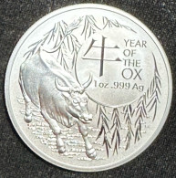 Australia 1 Dollar 2021 (Silver) "Year Of The Ox" - Autres & Non Classés